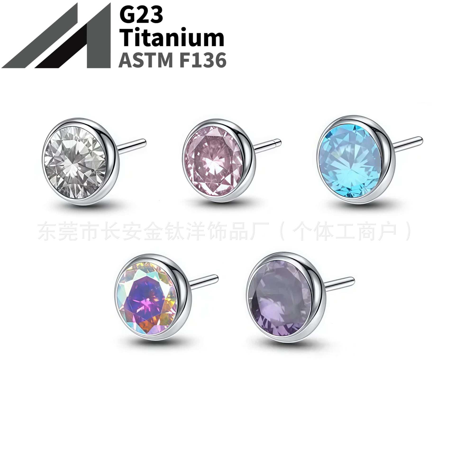 16G labret stud size and finish detail