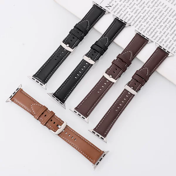 Suitable for Apple iwatch SE8/7/6 watch strap Huawei Honor Samsung watch strap Microfiber leather quick release hydraulic buckle