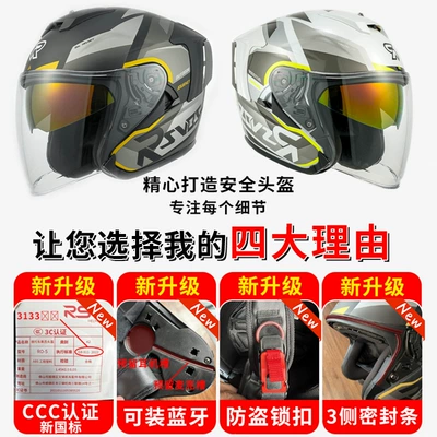 Men's Retro Women's 3-Quarter Helmet – Car helmet