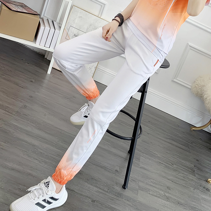 Silk summer thin breathable elastic travel camouflage trousers
