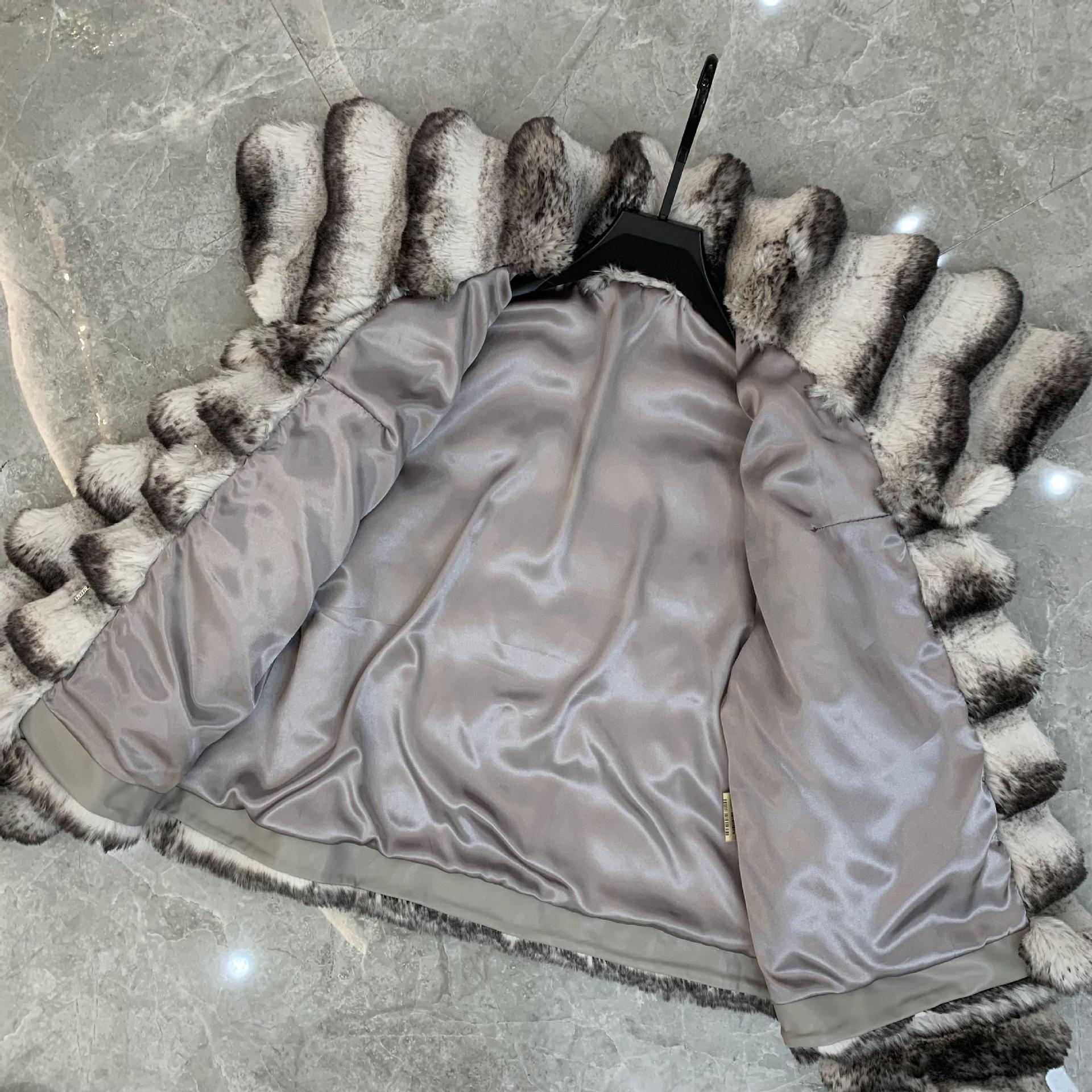 Women's Clothing Autumn and Winter New Retro Rex Rabbit Fur Chinchilla Fur Coat Women's High end Young Fur Short Style_voghion.com