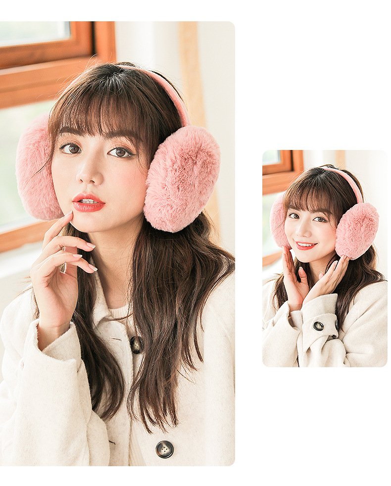 Foldable Earmuffs Men And Women Keep Warm And Windproof In Winter Anti-freezing Overall Removable Memory Headband Simple Plush Earmuff display picture 2