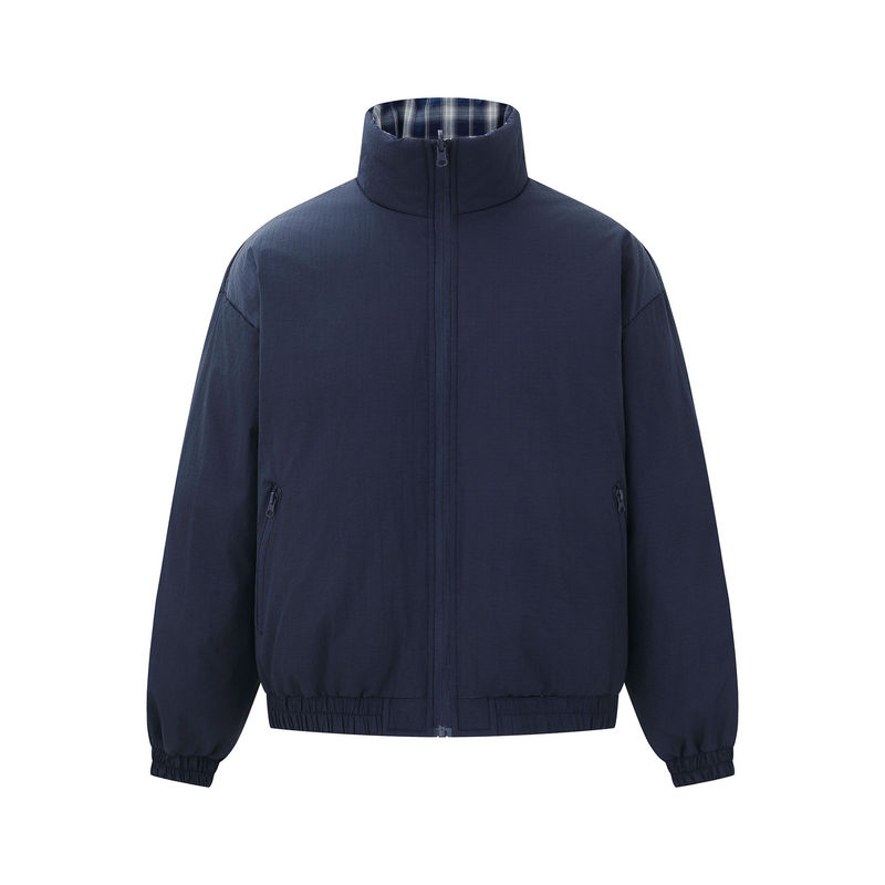 2025 American Retro Plaid Reversible Stand-Collar Cotton Jacket for Men and Women, Trendy Brand, Warm and Thickened Couple's Cotton Coat for Winter