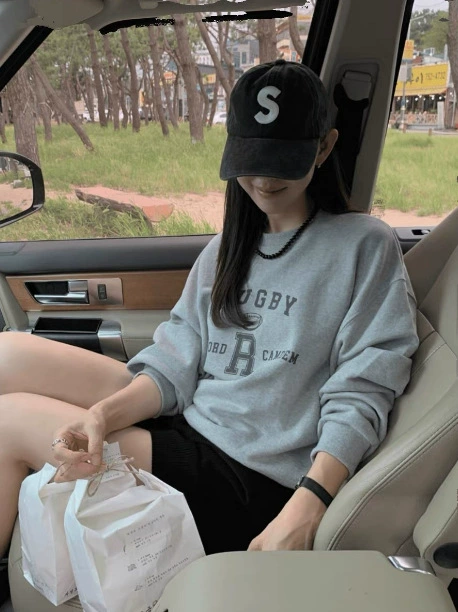 Quality warm warm sweatshirt, cartoon long-sleeve, oversize