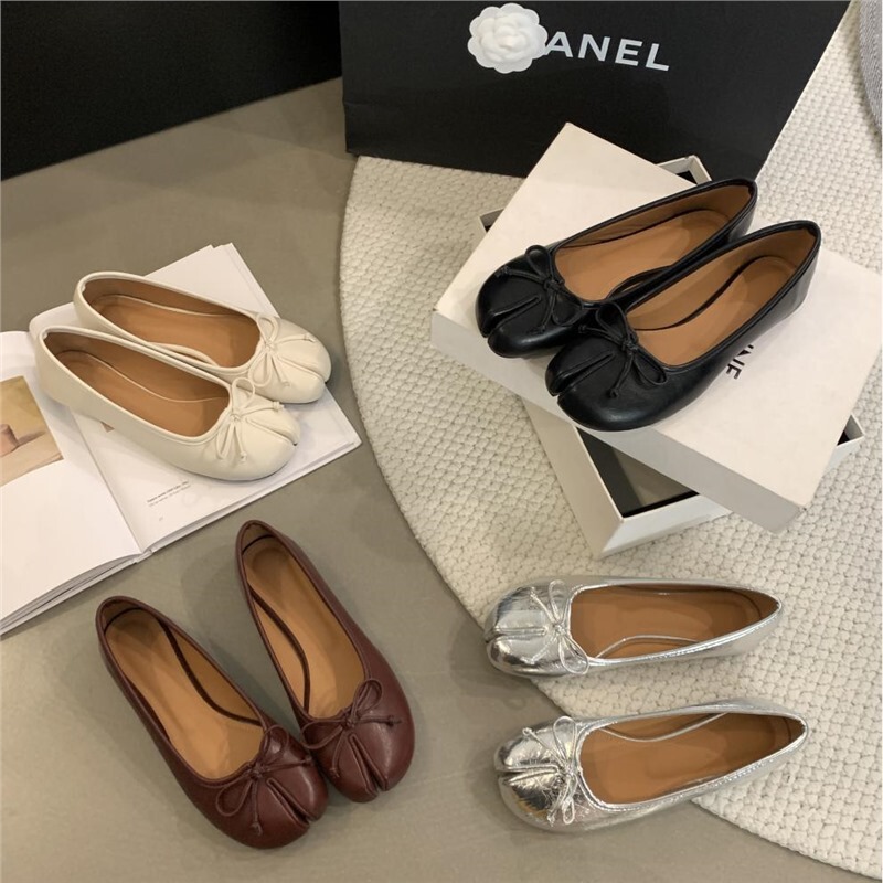 Shizhuoni Spring and Autumn Split-Toe Pig's Claw Shoes for Women 2024 Spring Mule Pig's Claw Shoes Slip-On Loafers Shizhuoni Spring and Autumn Split-Toe Pig's Claw Shoes for Women 2024 Spring Mule Pig's Claw Shoes Slip-On Loafers