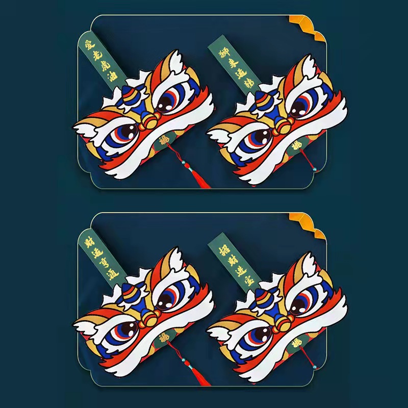 Tiktok popular creativo año del tigre Zodiaco bolsa de sobre rojo 2022 Festival de Primavera Año Nuevo sobre rojo Lucky Money regalo de Año Nuevo