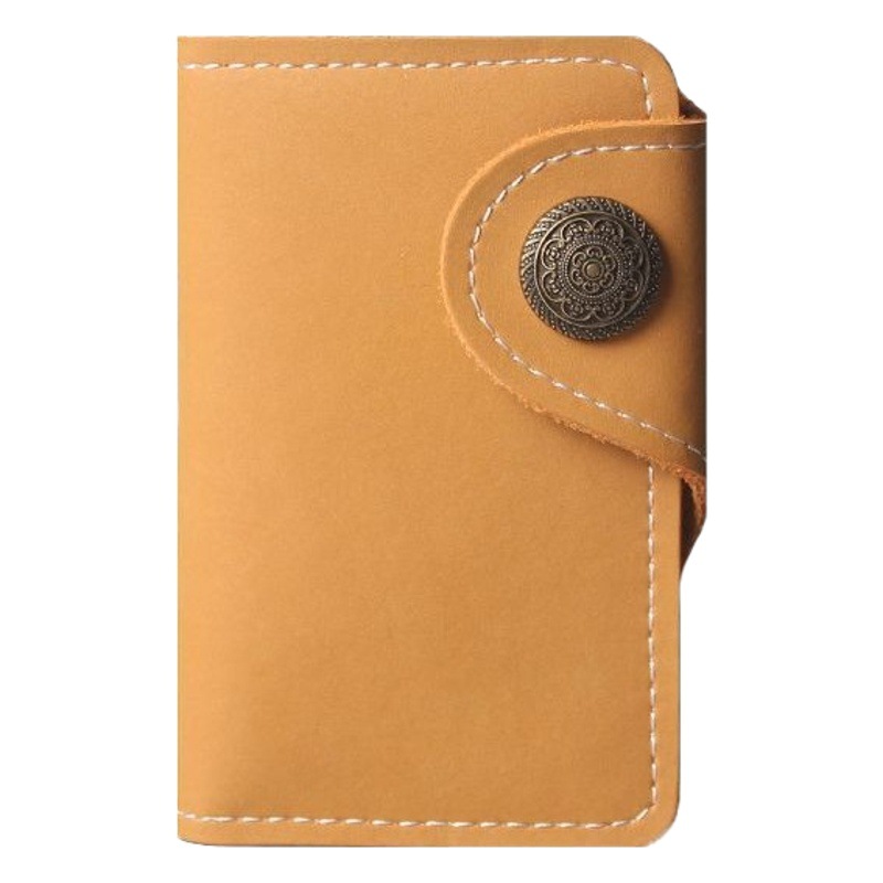 New pure color simple keychain creative men's and women's car multi-functional waist bag card bag coin purse leather