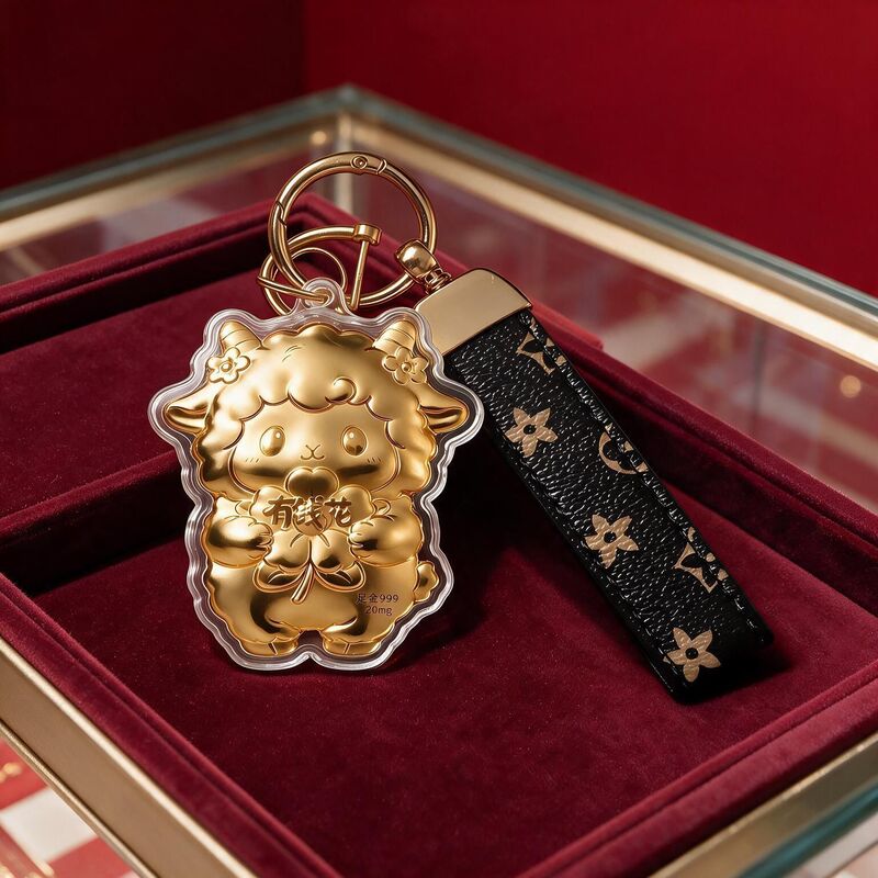 Lucky Sheep Golden Sheep Year Keychain Mobile Phone Strap Flower Bag Pendant Gift Souvenir Small Gift Metal Keychain Lucky Sheep Golden Sheep Year Keychain Mobile Phone Strap Flower Bag Pendant Gift Souvenir Small Gift Metal Keychain