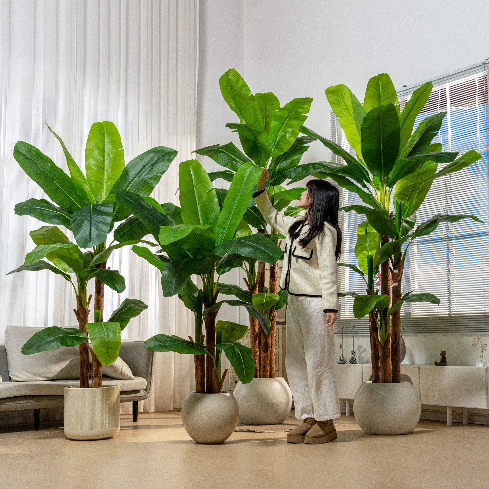 2025年大型仿真植物芭蕉树大叶子旅人蕉室内客厅玄关造景假树装饰