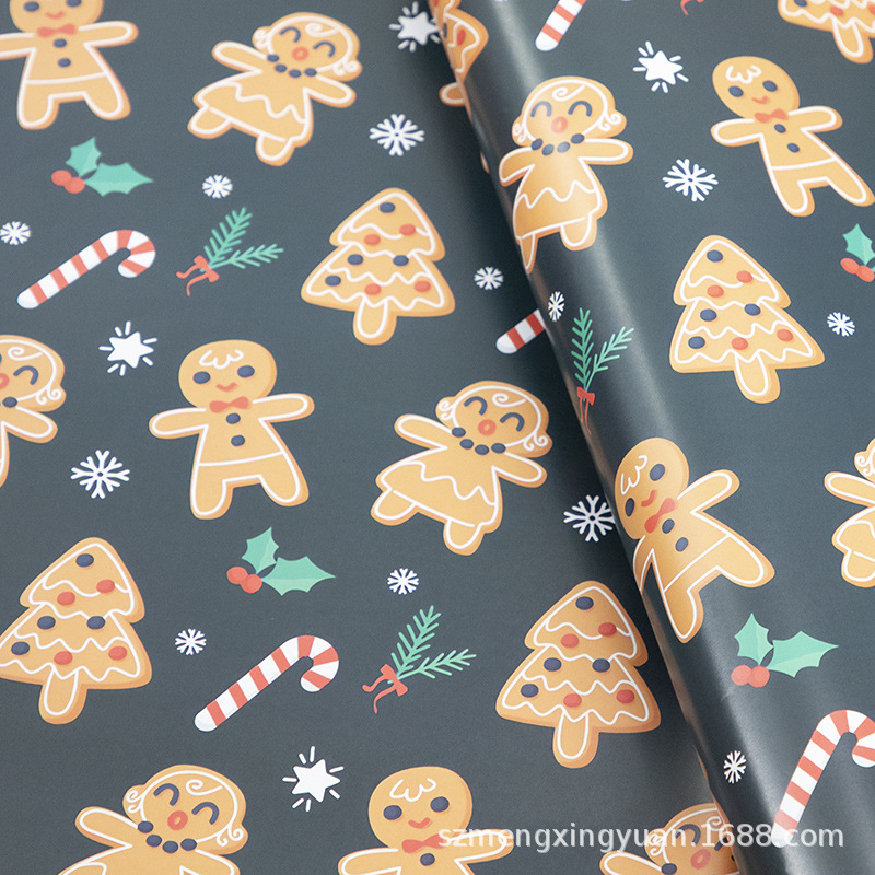 80g nueva decoración de Navidad regalo caja de regalo papel de embalaje DIY papel decorativo cubierta de libro de Corea del Sur papel de color de dibujos animados