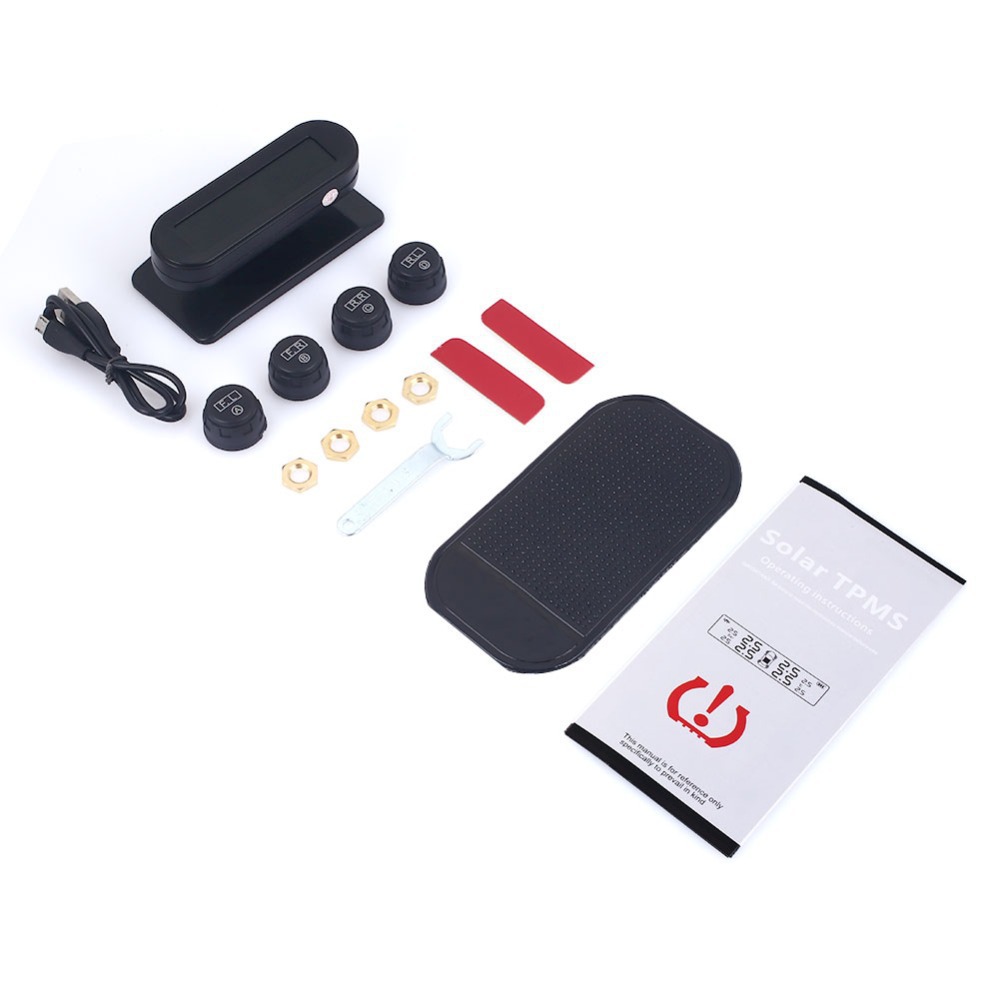 T10 Tire Pressure Monitor Built-In External Car Universal Tire Detection Monitor Wireless Solar Tire Pressure Gauge