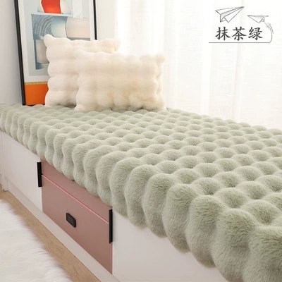 Door Mat Living Room Decoration – Car Carpet - matcha-green-bubble-velvet-thick-anti-slip-40cmx40cm-pillow-including-pillow-core