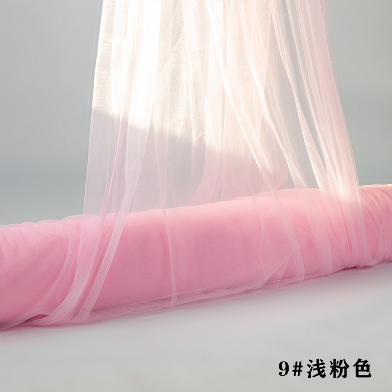 婚庆瑞士仙女雾纱吊顶布置欧根纱幔椅背纱楼梯装饰网软纱氛围彩纱|undefined