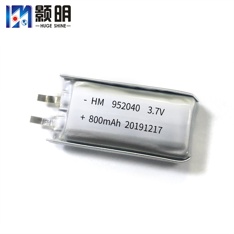 952040软包锂电池3.7v800mAh蓝牙音箱麦克风按摩仪LED灯具电池