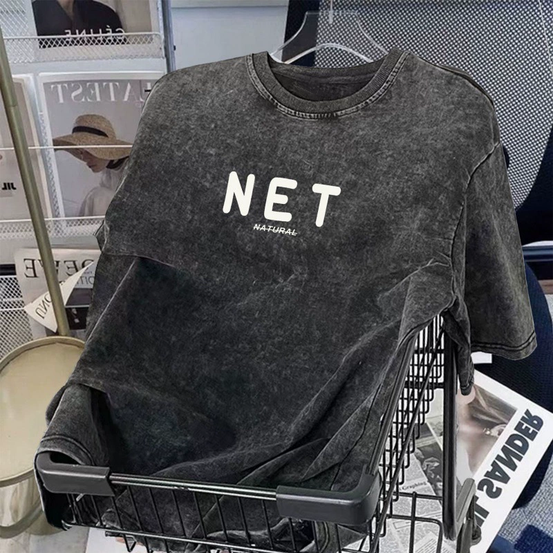 Мужская и женская футболки из чистого хлопка, черные, с английским дизайном, свободного кроя, больших размеров, для пар, в стиле ins.