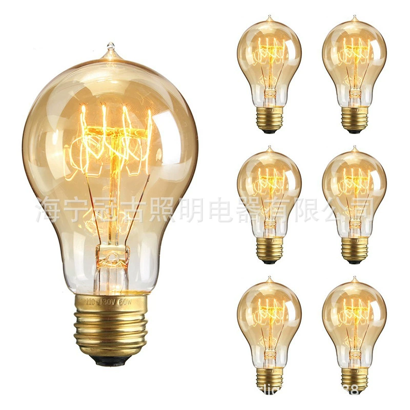 Retro incandescent lamp, antique bulb, 40W, 60W