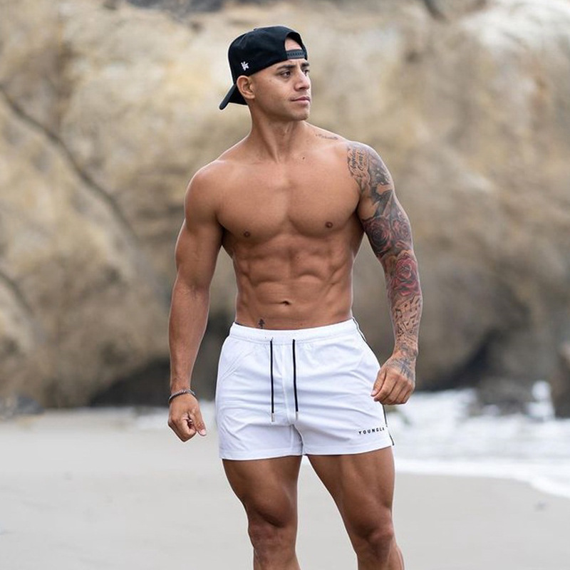 Youngla Men's Shorts Summer New Gym Sports Fitness Running Training Quick-Drying Breathable Shorts