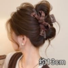 2# coffee plaid ~ bow tie clip, the clip is about 12.5cm
