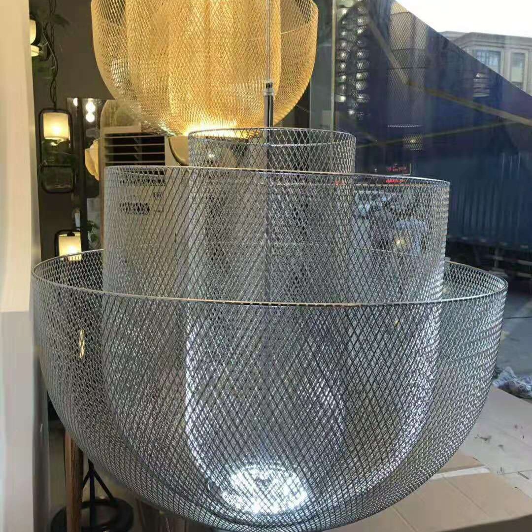 意大利金属网格吊灯北欧复简约样板房别墅客厅咖啡餐厅轻奢吊X20