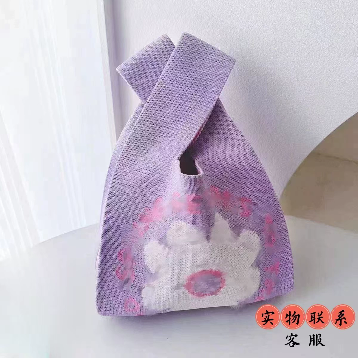 Cute capacious lunch box bag, Birthday gift, flowered