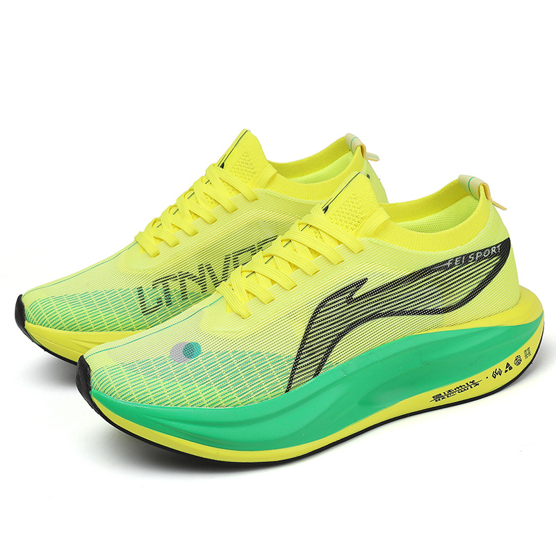 Zapatillas para correr Feidian 5E 2025 nuevas zapatillas para correr de entrenamiento deportivo zapatos de carreras de tablero de carbono de alta elasticidad con absorción de impactos para hombres