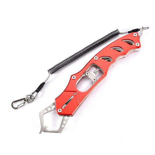 Fish Gripper Stainless Steel Lure Fishing Clip Portable Fish Grip with Safety Rope and Locking Buckle for Live Fish – Fishing Tool