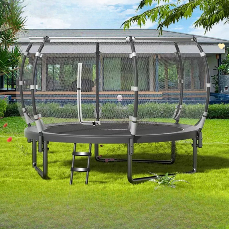 Trampoline Household Children's Indoor and Outdoor Large Commercial Adult Fitness Anti-rollover Belt Guard Home Jumping Bed