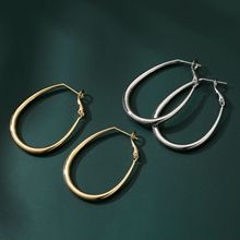 欧美INS时尚博主设计师个性简约小红书抖音同款光面几何夸张耳环