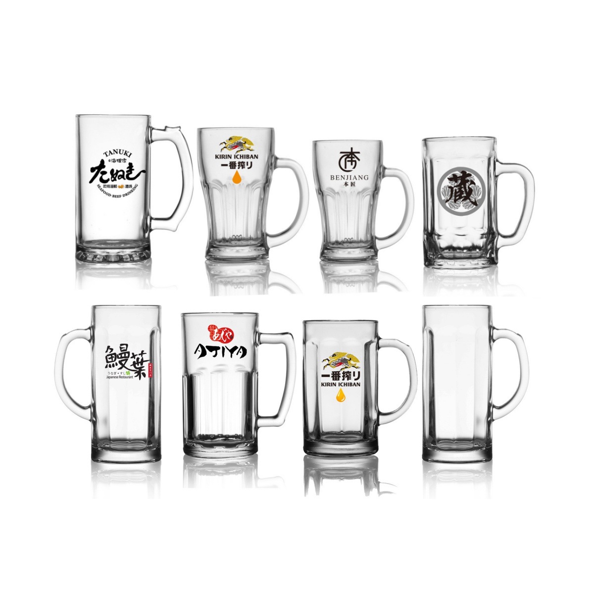 Vaso de regalo publicitario personalizado comercial de gran capacidad engrosada taza de cerveza taza de cerveza con mango impresión de logotipo de taza de cerveza