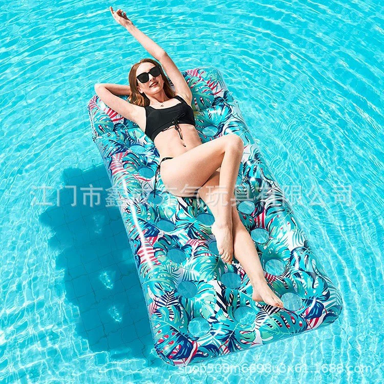 Гавайи Водный плавающий плавающий коврик надувной плавающий плавающий водяной шезлонг кровать спинка шезлонг водная надувная плавающая кровать