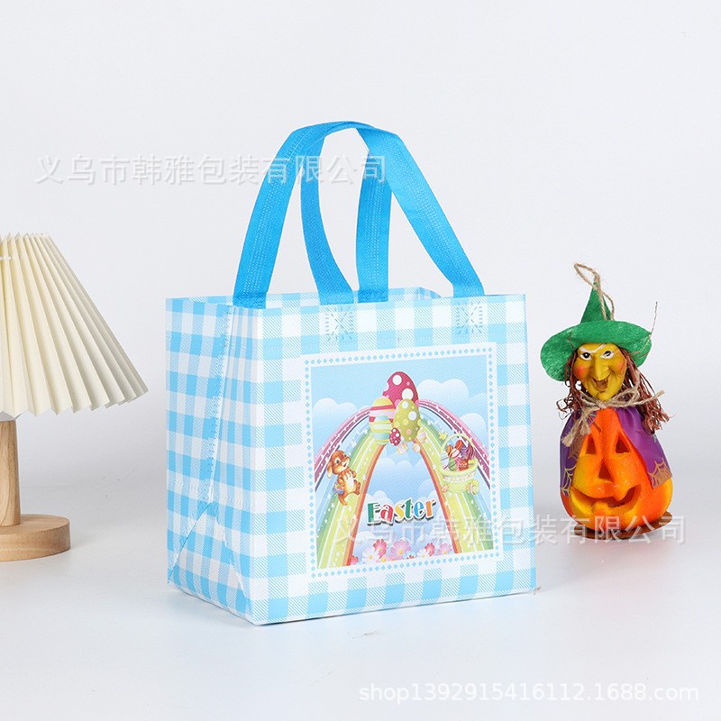 Transfronterizo en stock Bolsa de regalo de Pascua Bolso de dibujos animados no tejido Bolso de decoración de fiesta tridimensional grande traje