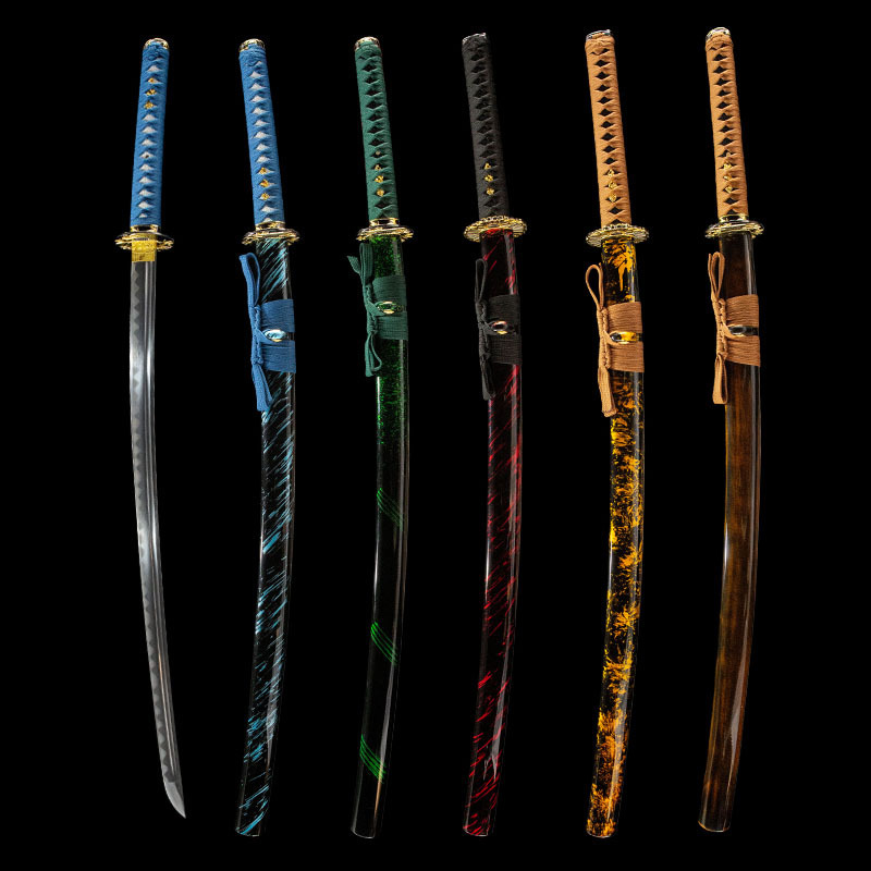 Special Wholesale Handmade One-Piece Japanese Sword Longquan City Sword Samurai Long Sword Carbon Steel Katana Unsharpened