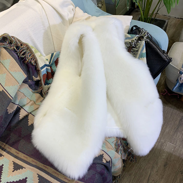 Imitation Fur Vest Women's Short Autumn And Winter Korean-Style Slim-Fit Slimming Imitation Fox Fur Vest Fur Back_voghion.com