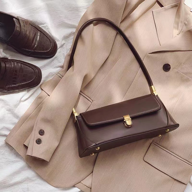 Niche Baguette Bag For Women, New Export Soft Leather Trendy Underarm Bag, Winter French Style Shoulder Bag - Thumbnail 4