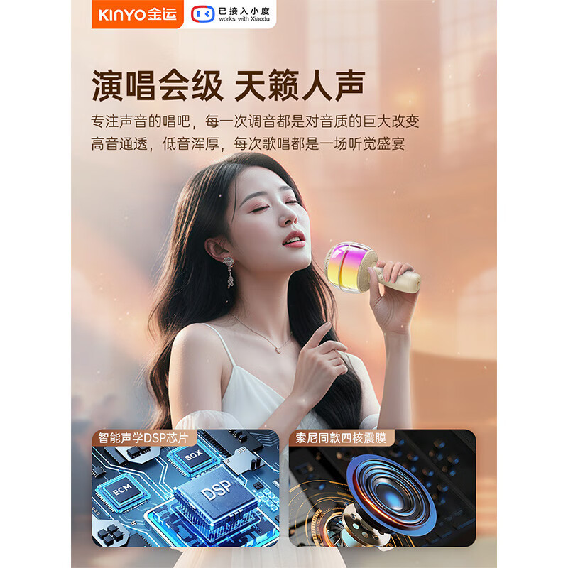 カラオケマイクオーディオオールインワンワイヤレスマイク歌うアーティファクトホームktvにはサウンドカード付きギフト|undefined