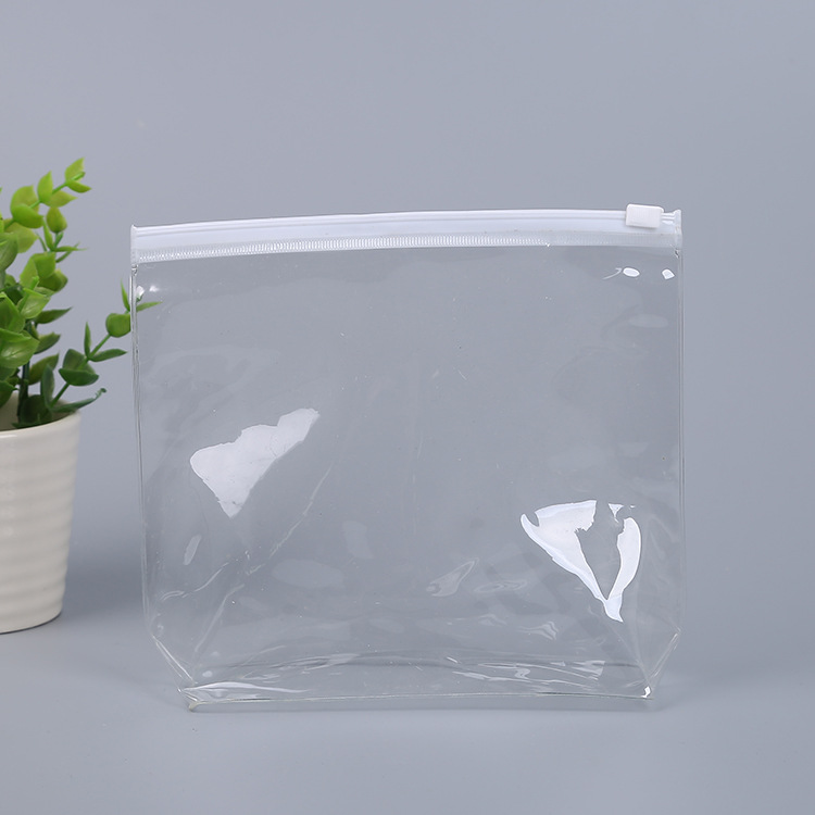 厂家批发pvc透明立体自封袋洗漱化妆品防尘塑料自封袋收纳袋定制