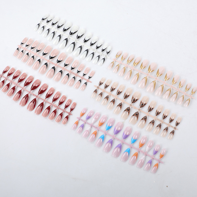 144 Wholesale Almond Press-On French Fake Nails, Medium-Short Ballet Full-Cover Nail Tips, Acrylic Detachable 144 Wholesale Almond Press-On French Fake Nails, Medium-Short Ballet Full-Cover Nail Tips, Acrylic Detachable