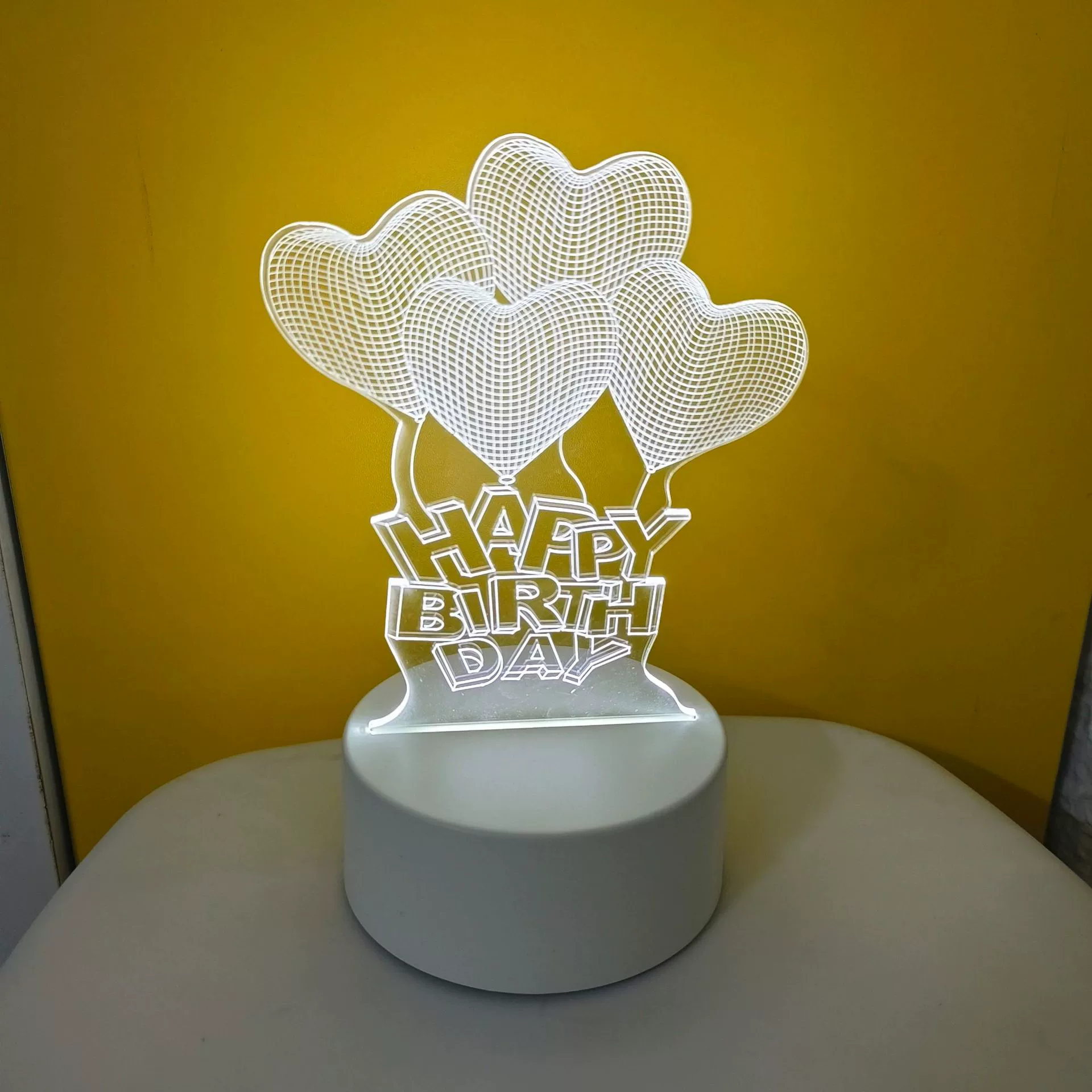 3D night lamp (yayli) little night lantern, 4w usb, acrylic panel + abs base, customizable patterns