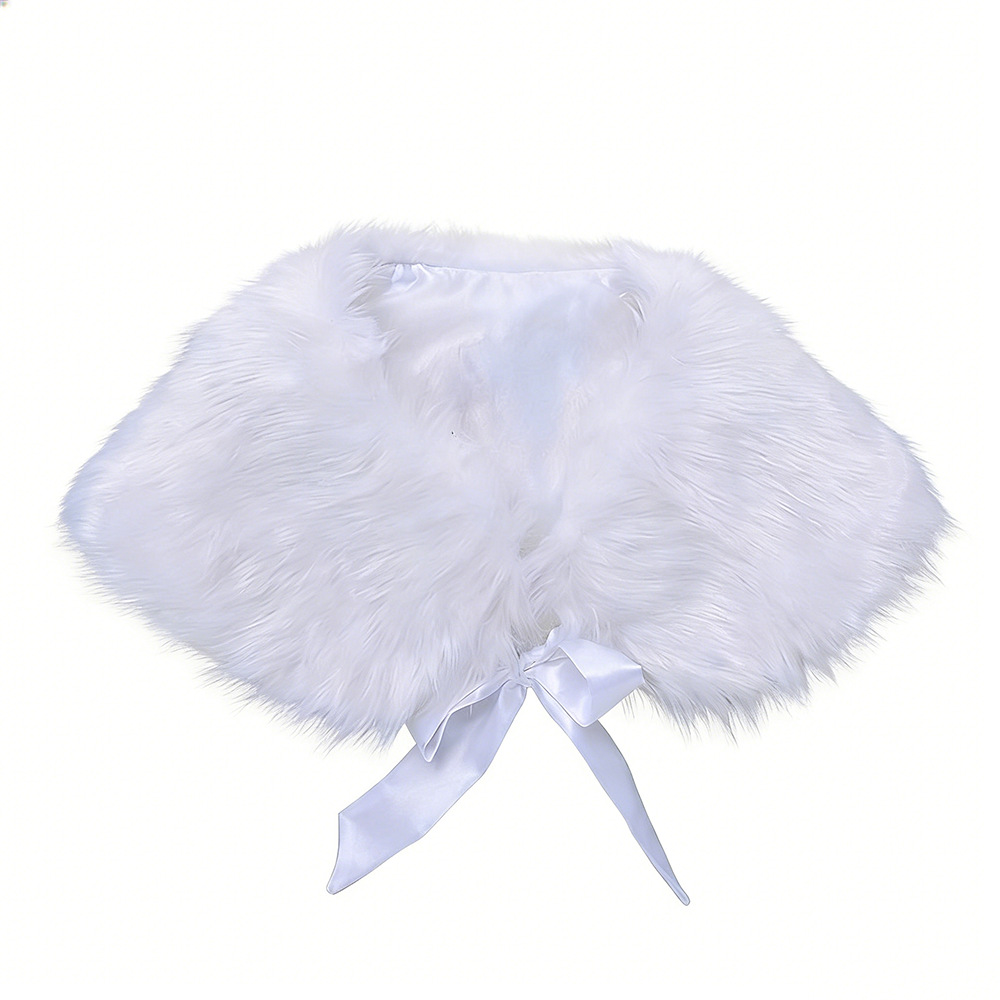Una pieza de entrega de la niña chal 2024 nueva ropa para niños moda estilo coreano chal peludo accesorios para niños