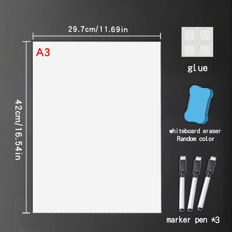 Transfronterizo A2A3A4A5 tabla blanca de absorción magnética borrable tabla de escritura nota de papel pegatinas de refrigerador personalizadas magnéticas pet image 7