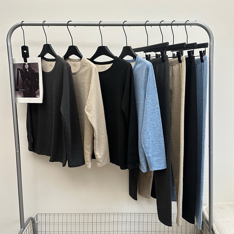 Hongsheng999 Wool Silk Cloud-Like Thermal Men's Suit Antibacterial Underwear with Fleece Thickened Autumn Clothes and Pants