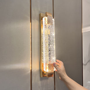 Nordic Style Wall Lamp Light Luxury Bedroom Bedside Crystal Lamp Living Room Background Wall Lamp Aisle Wall Lamp Cosmetic Table Mirror Headlight