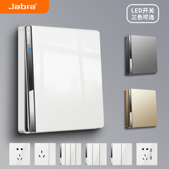 JBL LED Switch Plug Ceramic Core Five-Outlet Socket with One Switch Dual Control 16A Air Conditioner USB Switch Panel