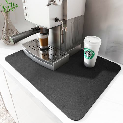 Cross-border coffee machine absorbent mat, dish drying mat, non-slip bar drain mat, kitchen countertop mat, dining table no-wash mat