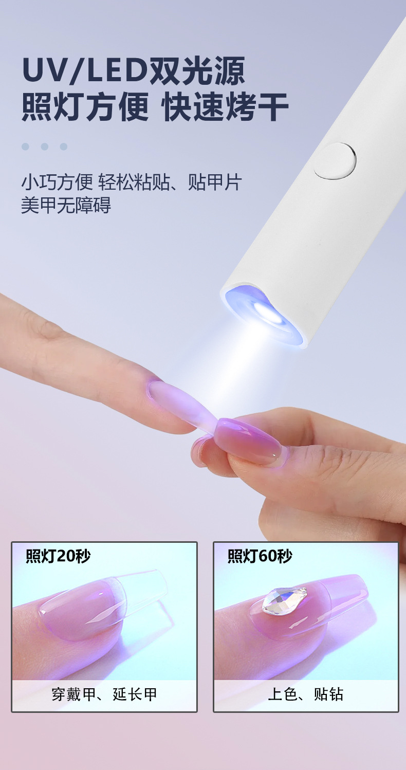 Portable Single-Finger UV Nail Lamp Dryer