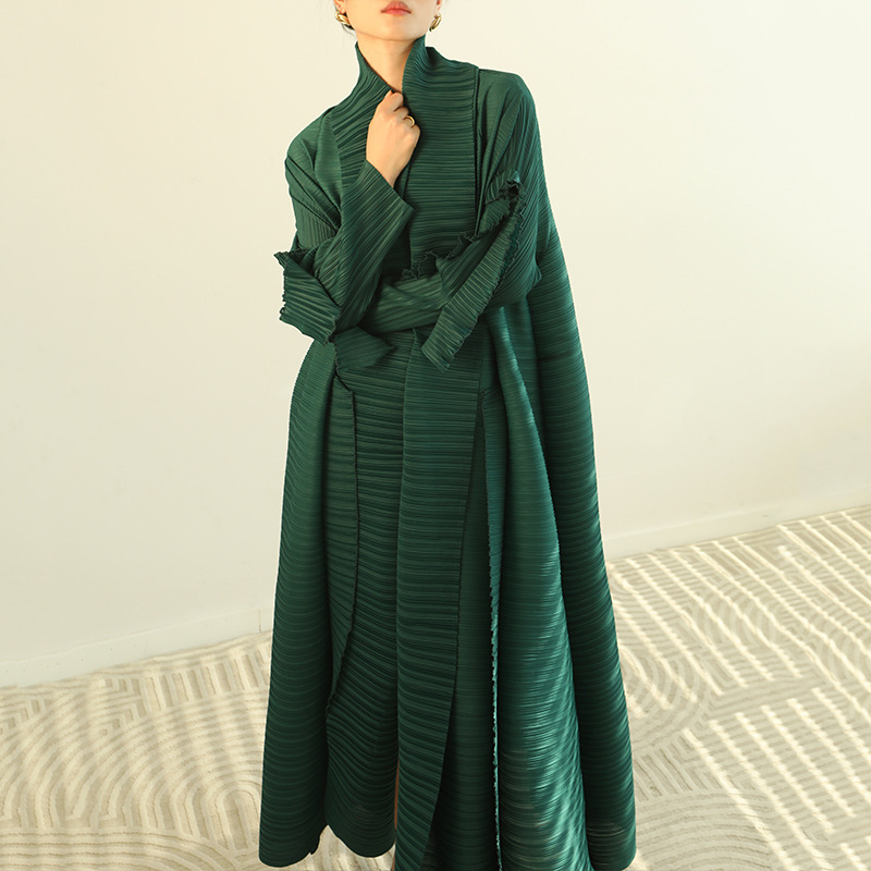 White Dove Pleated 2022 New Spring Casual Large Size Skirt Belly Covering Slimming Super Long Fungus Lace Dress