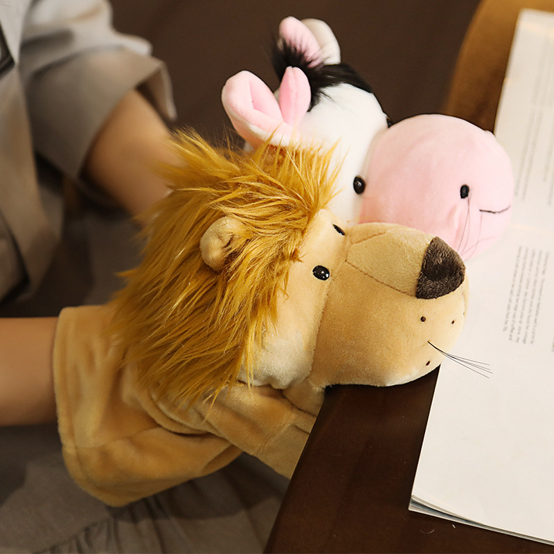 Fabricante animal Lobo conejo mono cocodrilo boca abierta padre-hijo interactivo dedo jugando marioneta jardín de infantes narración de historias