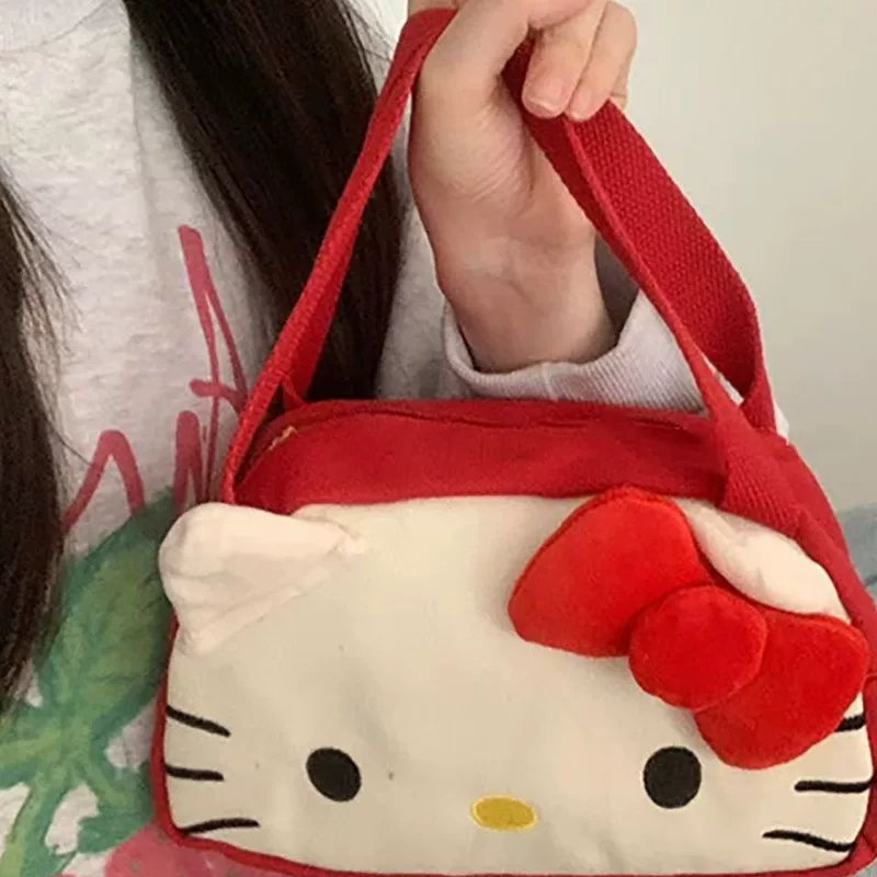 Hello Kitty, милая портативная органайзерная сумка, вместительная дорожная сумка, косметичка, сумка через плечо