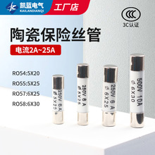 RO55 R054 R058 R057陶瓷保险丝管5X25熔断器熔芯6x30 2A6A10A20A