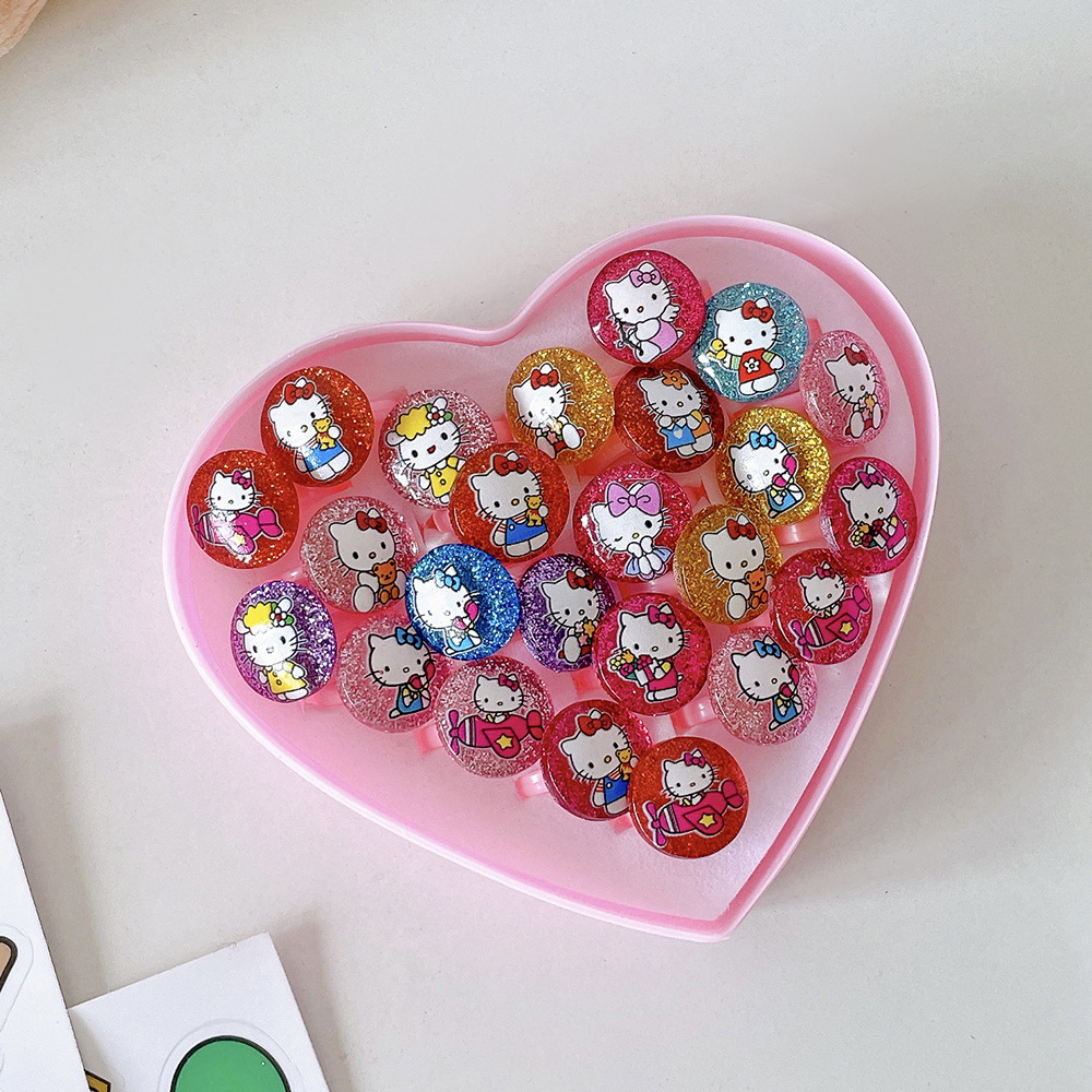 Nuevo anillo para niños sirena anillo para niños una caja de anillos de joyas para niñas juego de juguetes para niñas